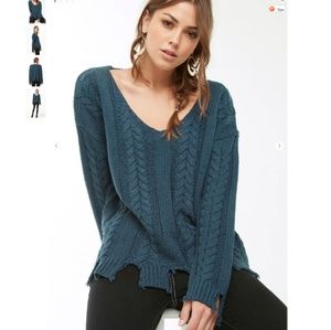 LAST CHANCE Distressed Knit Sweater